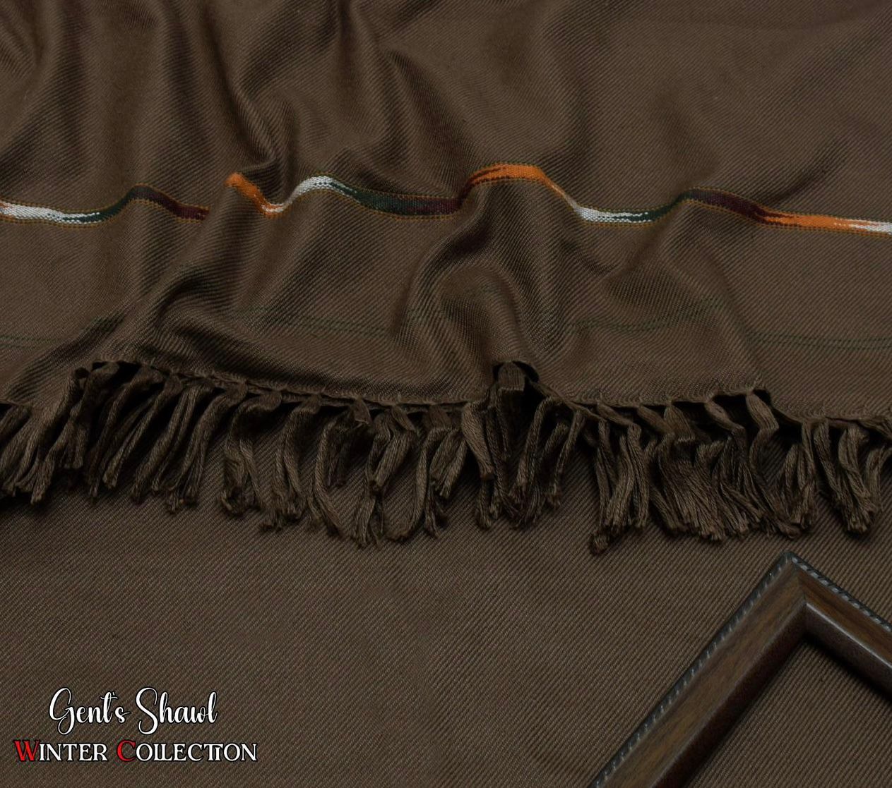 Men's Winter Wool shawl-brown 803